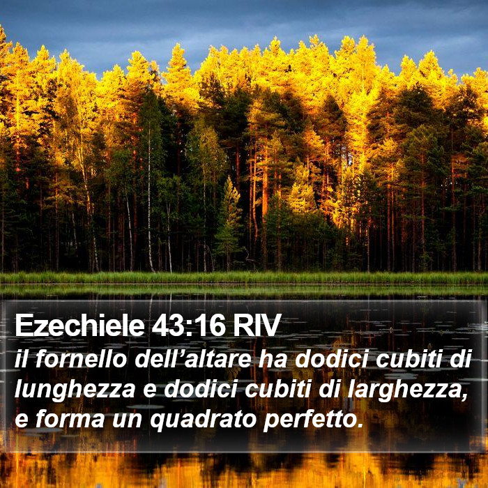 Ezechiele 43:16 RIV Bible Study