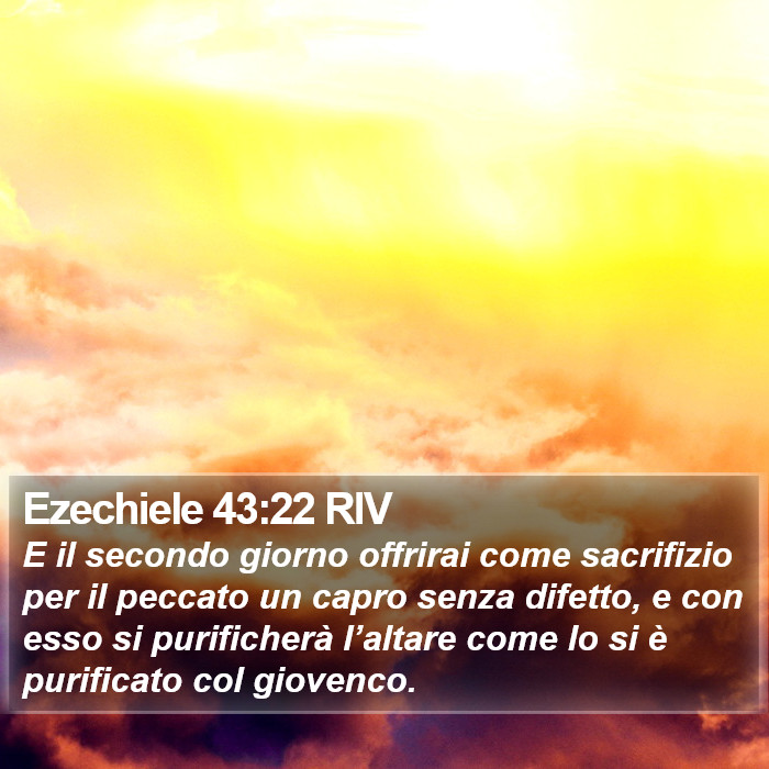 Ezechiele 43:22 RIV Bible Study