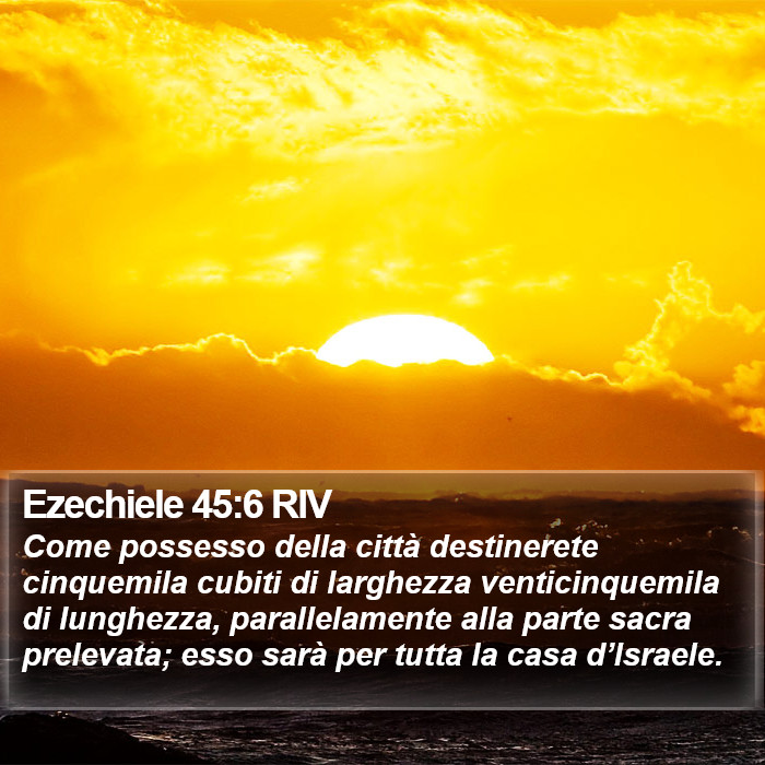 Ezechiele 45:6 RIV Bible Study