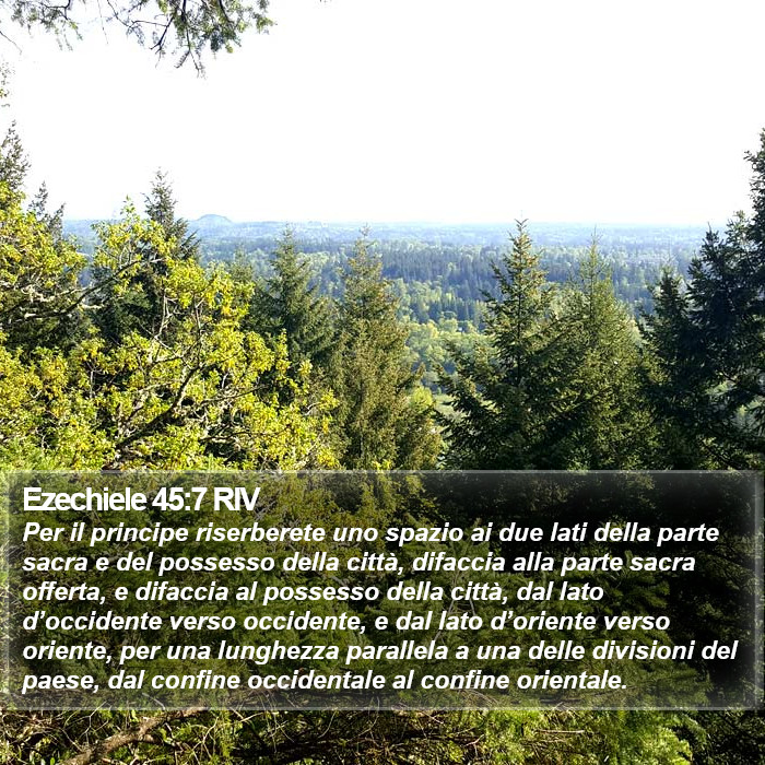 Ezechiele 45:7 RIV Bible Study