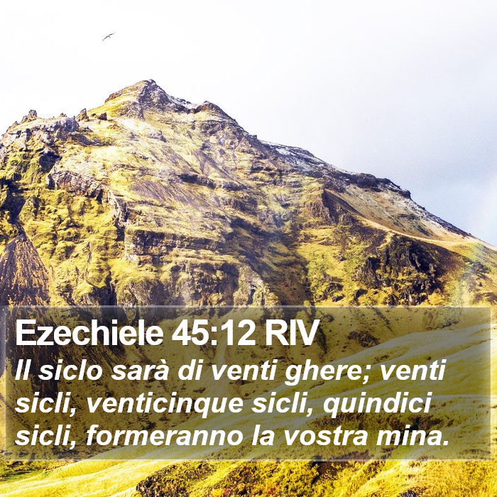 Ezechiele 45:12 RIV Bible Study