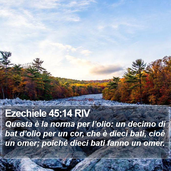 Ezechiele 45:14 RIV Bible Study