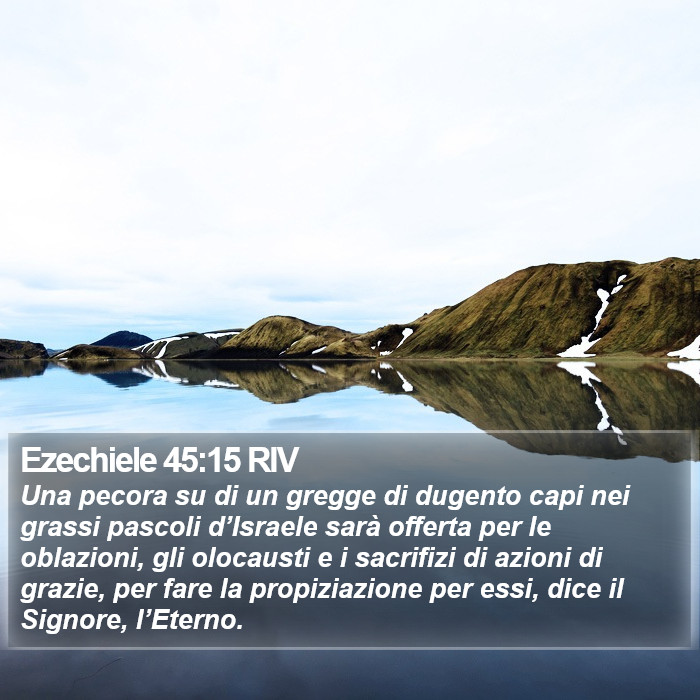 Ezechiele 45:15 RIV Bible Study