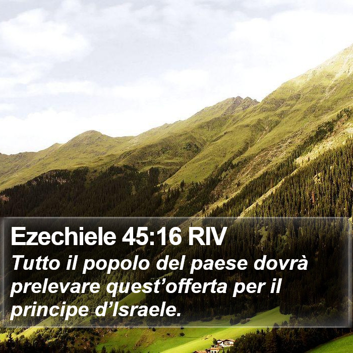 Ezechiele 45:16 RIV Bible Study