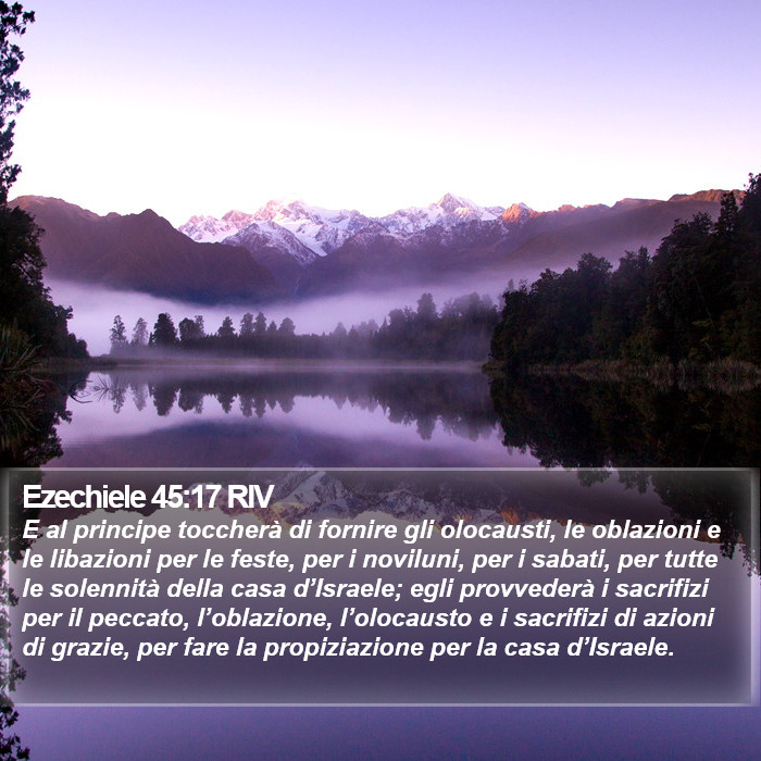 Ezechiele 45:17 RIV Bible Study