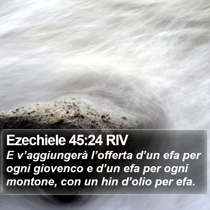 Ezechiele 45:24 RIV Bible Study