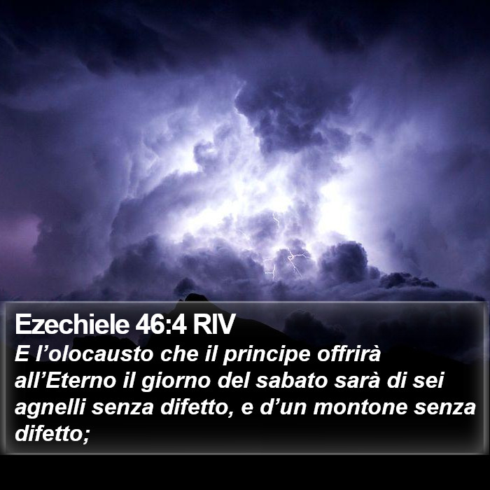 Ezechiele 46:4 RIV Bible Study