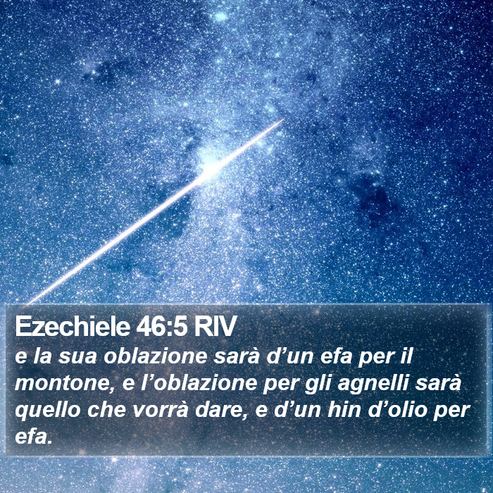 Ezechiele 46:5 RIV Bible Study