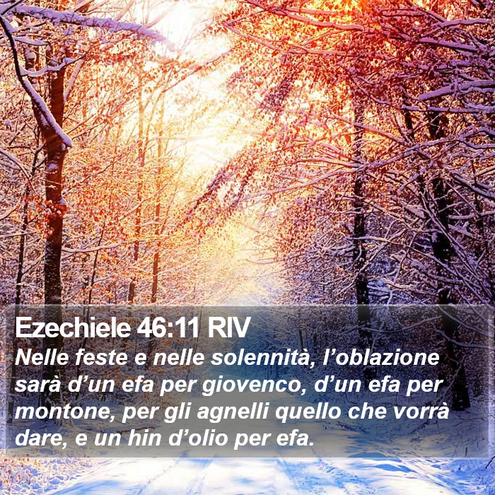 Ezechiele 46:11 RIV Bible Study