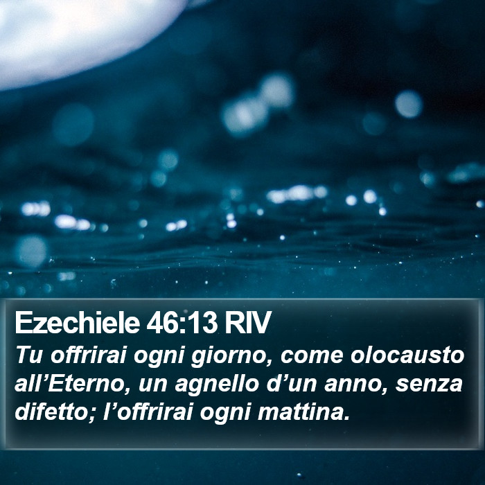 Ezechiele 46:13 RIV Bible Study