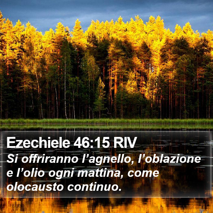 Ezechiele 46:15 RIV Bible Study