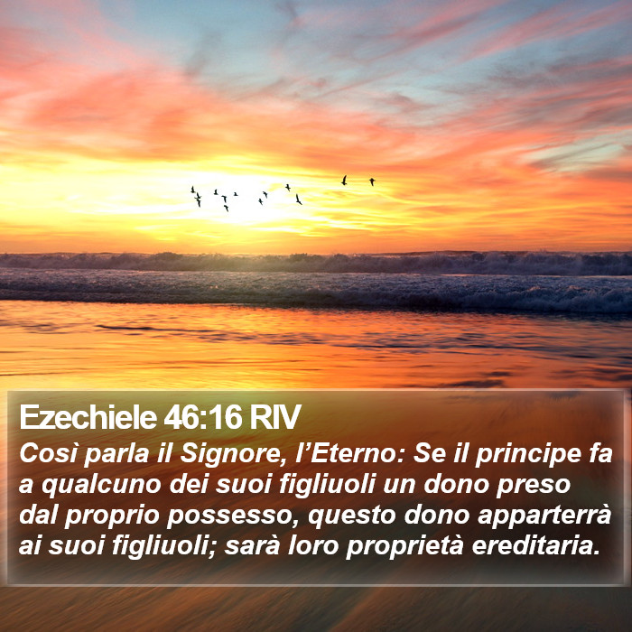 Ezechiele 46:16 RIV Bible Study