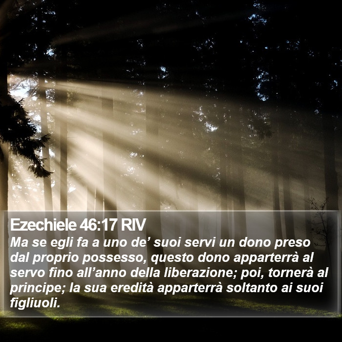 Ezechiele 46:17 RIV Bible Study