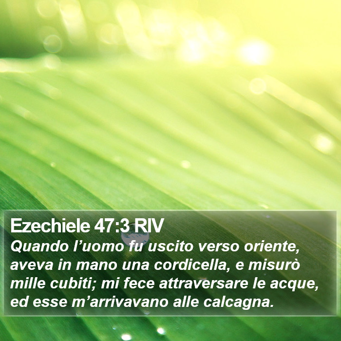 Ezechiele 47:3 RIV Bible Study