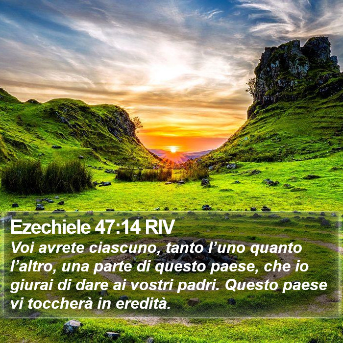 Ezechiele 47:14 RIV Bible Study