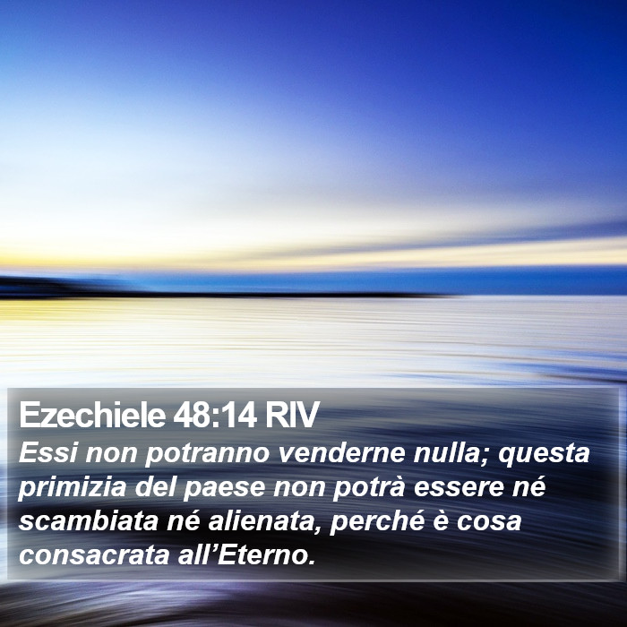 Ezechiele 48:14 RIV Bible Study