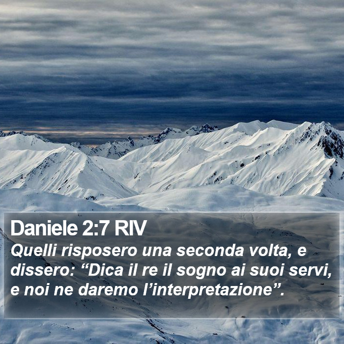 Daniele 2:7 RIV Bible Study