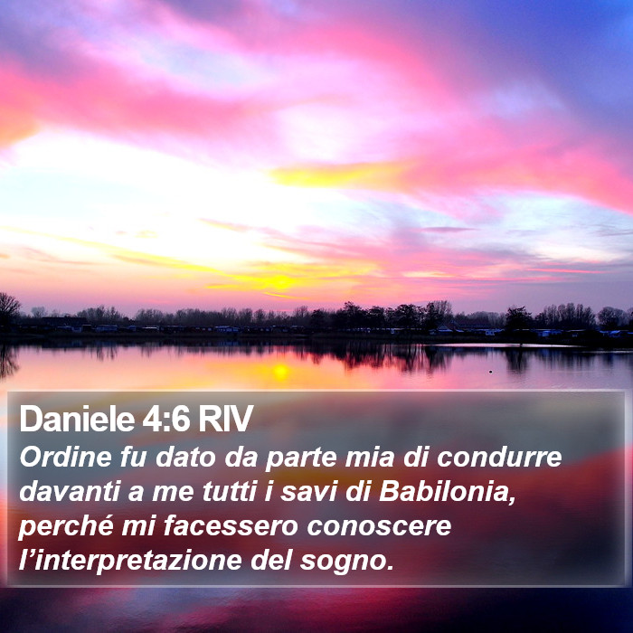 Daniele 4:6 RIV Bible Study