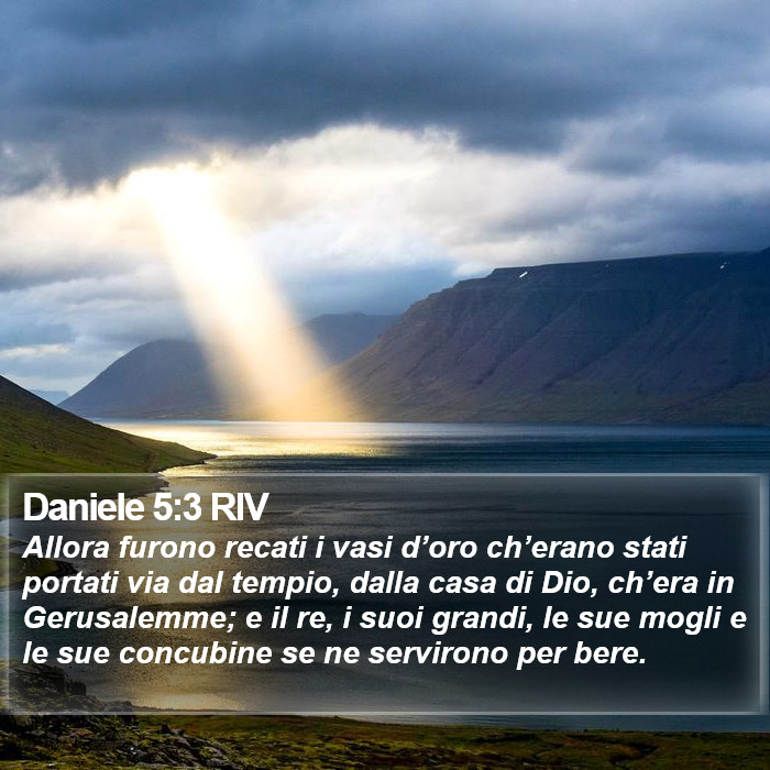 Daniele 5:3 RIV Bible Study