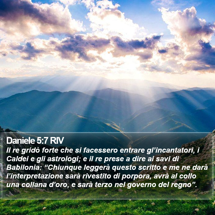Daniele 5:7 RIV Bible Study