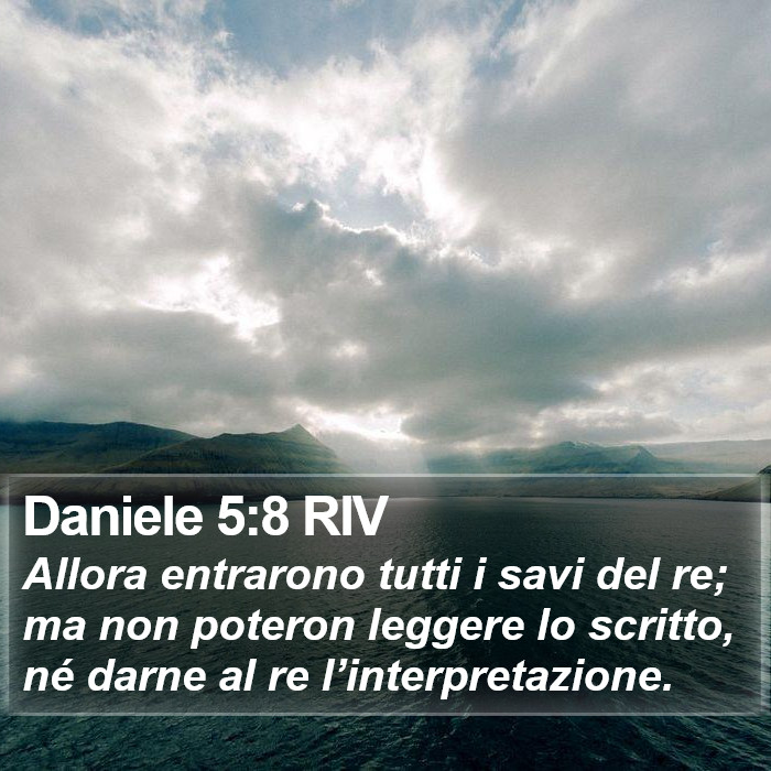 Daniele 5:8 RIV Bible Study