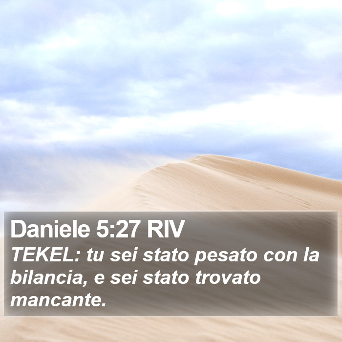 Daniele 5:27 RIV Bible Study