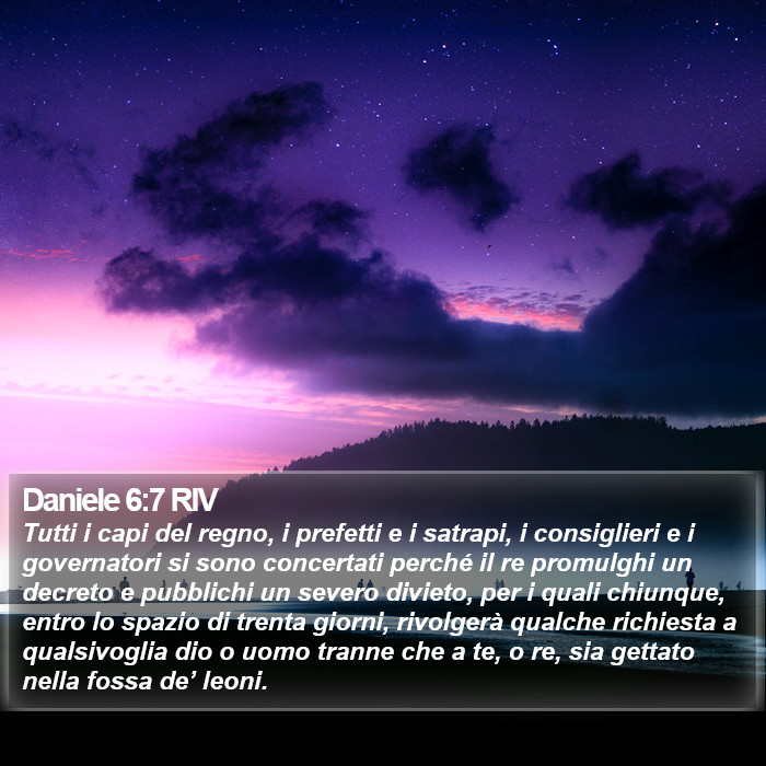 Daniele 6:7 RIV Bible Study
