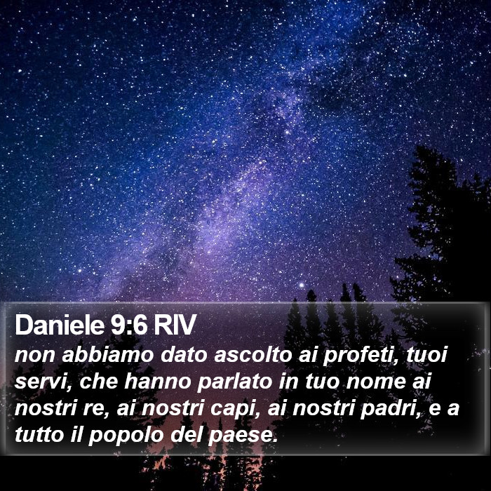 Daniele 9:6 RIV Bible Study