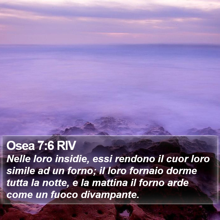 Osea 7:6 RIV Bible Study