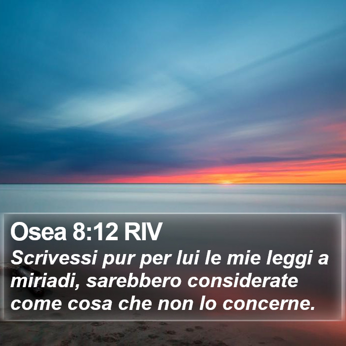 Osea 8:12 RIV Bible Study