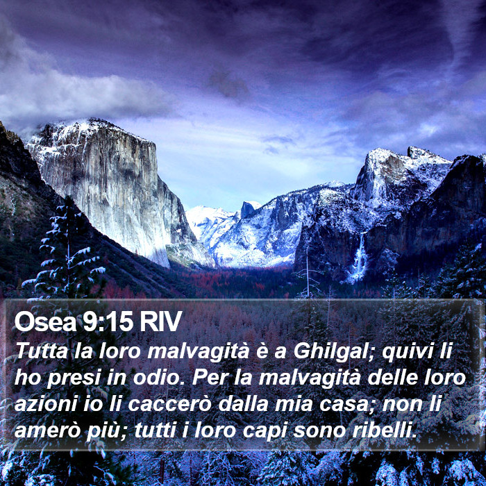 Osea 9:15 RIV Bible Study