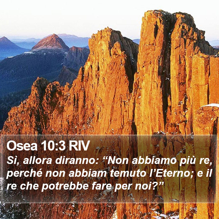 Osea 10:3 RIV Bible Study