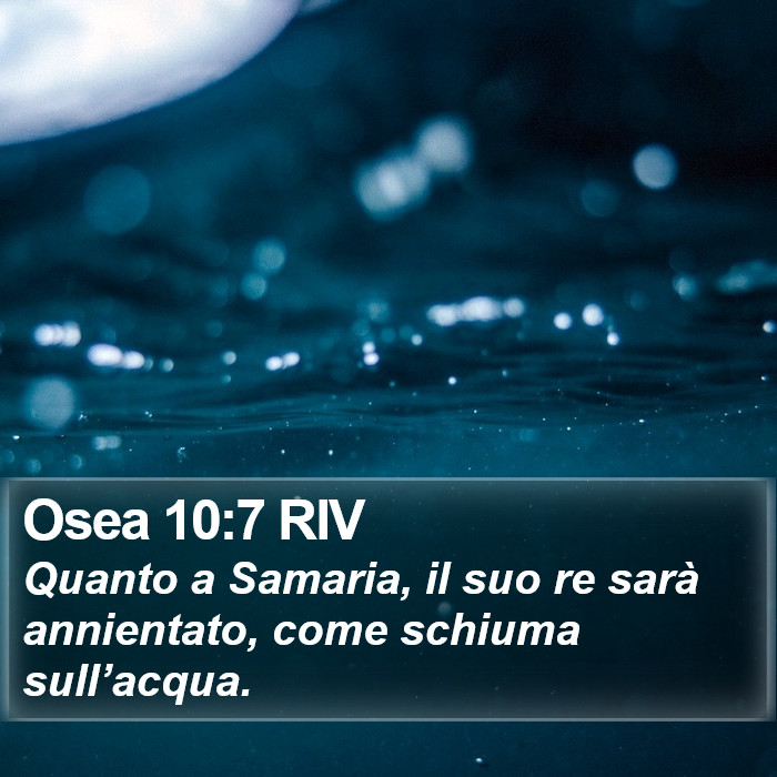 Osea 10:7 RIV Bible Study