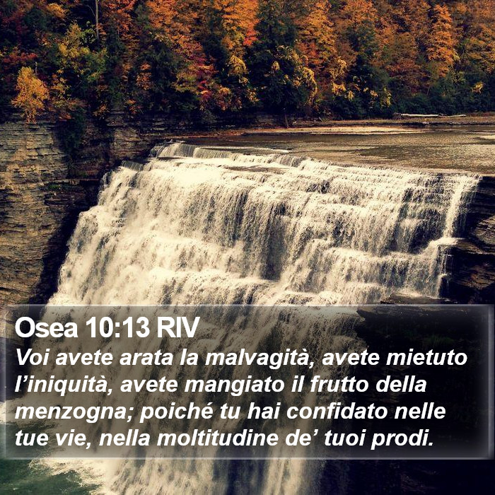 Osea 10:13 RIV Bible Study