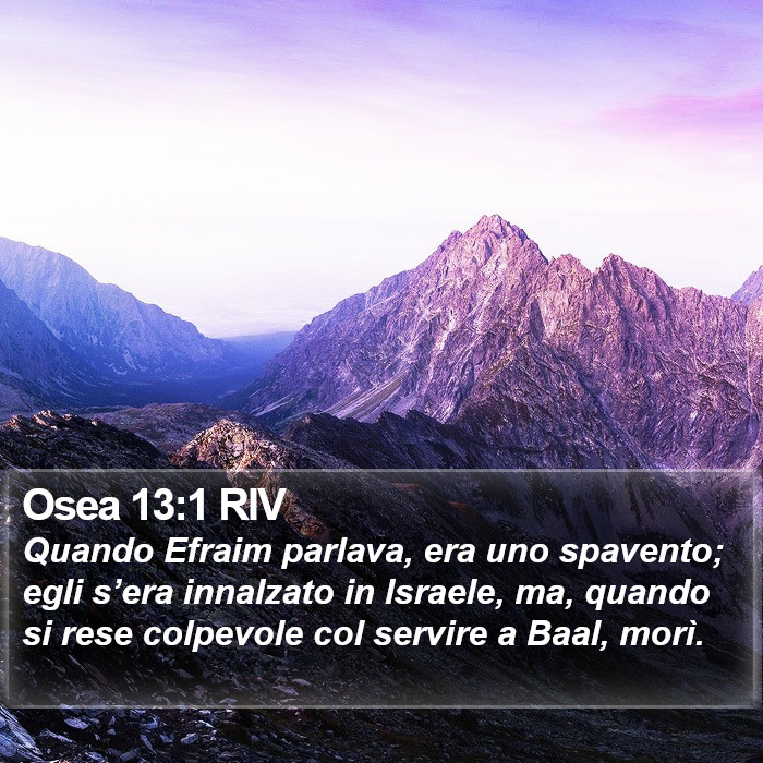 Osea 13:1 RIV Bible Study