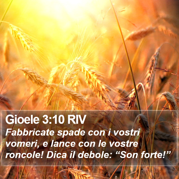 Gioele 3:10 RIV Bible Study