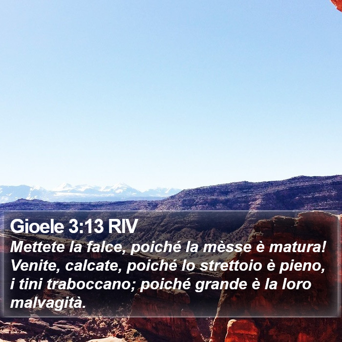 Gioele 3:13 RIV Bible Study