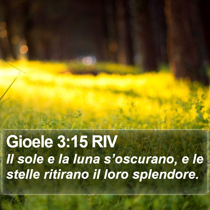 Gioele 3:15 RIV Bible Study