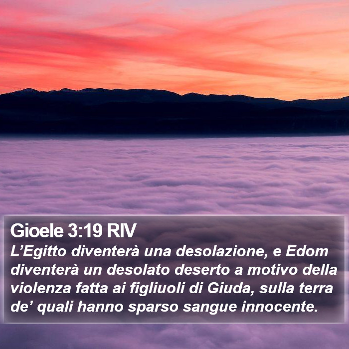 Gioele 3:19 RIV Bible Study