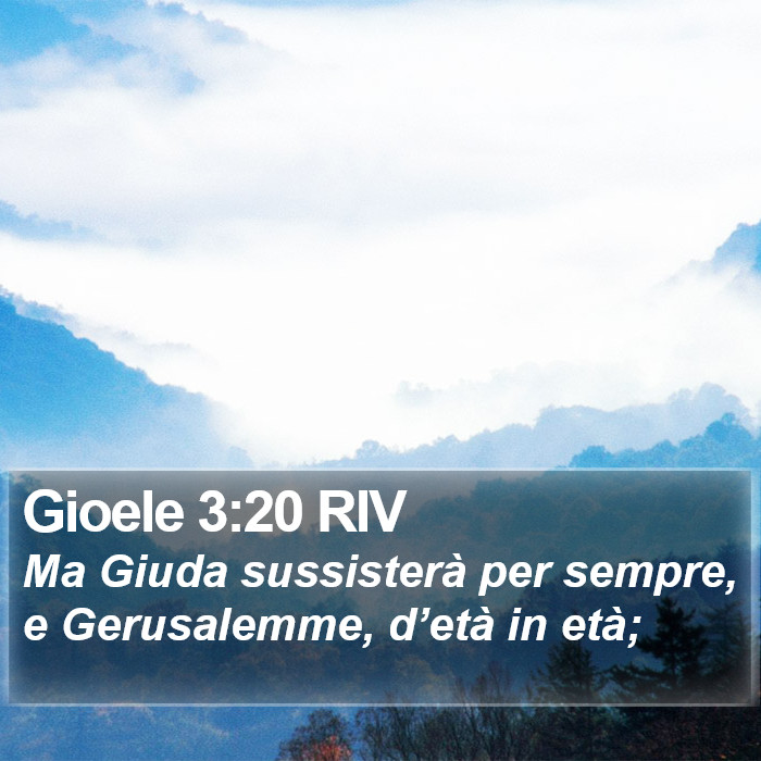 Gioele 3:20 RIV Bible Study