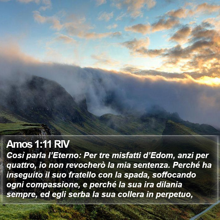 Amos 1:11 RIV Bible Study