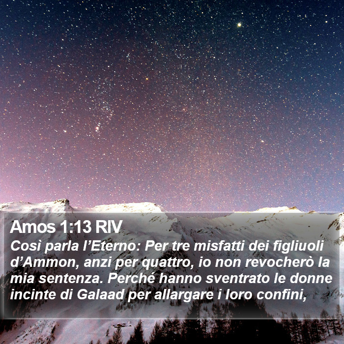 Amos 1:13 RIV Bible Study