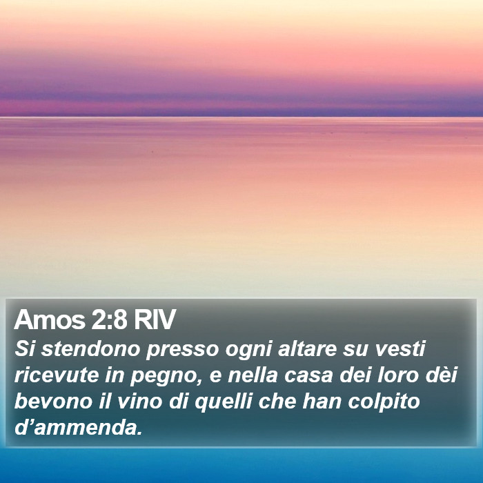 Amos 2:8 RIV Bible Study