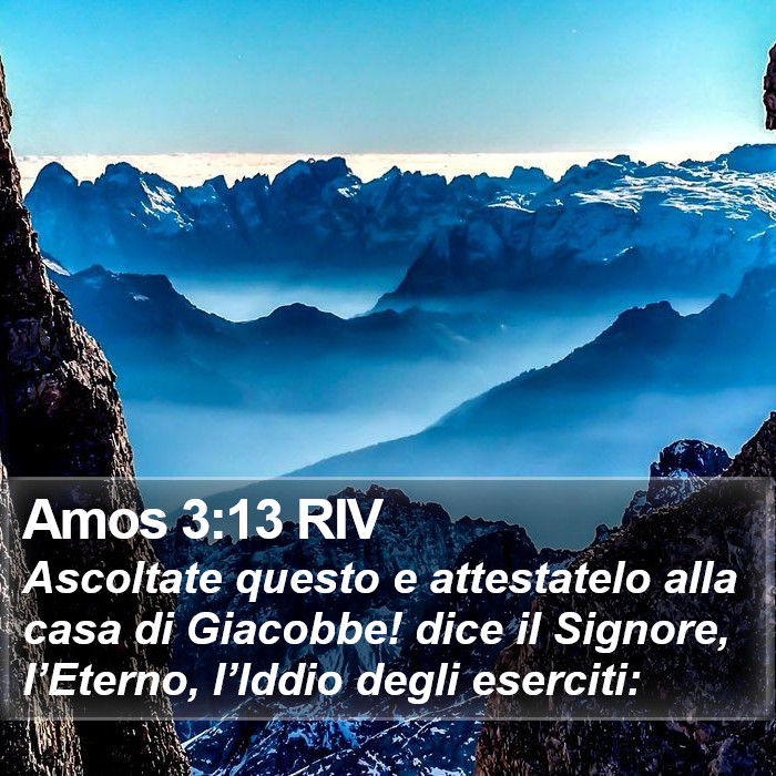 Amos 3:13 RIV Bible Study