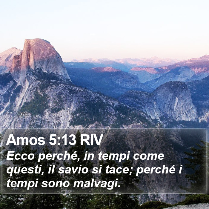 Amos 5:13 RIV Bible Study