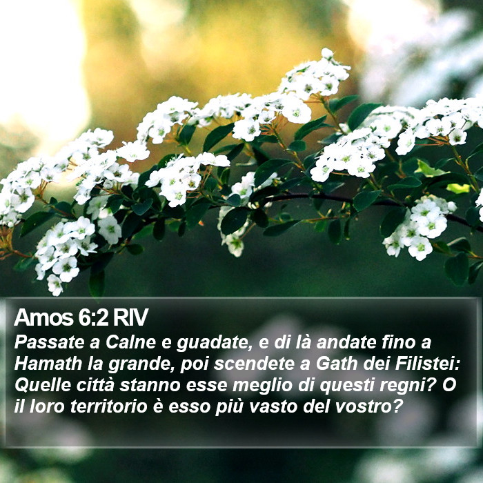 Amos 6:2 RIV Bible Study