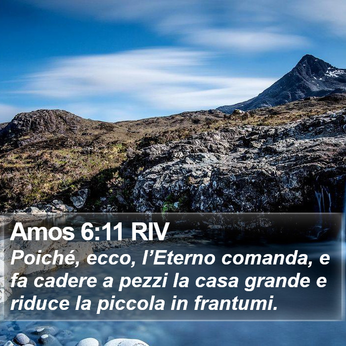 Amos 6:11 RIV Bible Study