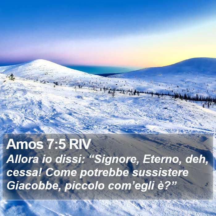 Amos 7:5 RIV Bible Study