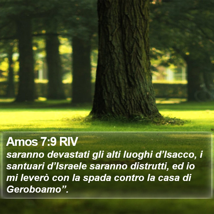 Amos 7:9 RIV Bible Study