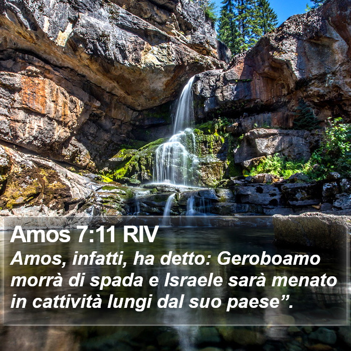 Amos 7:11 RIV Bible Study